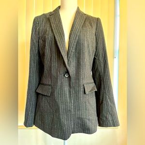 Banana Republic Women's Stretch Grey with stripes Career Blazer